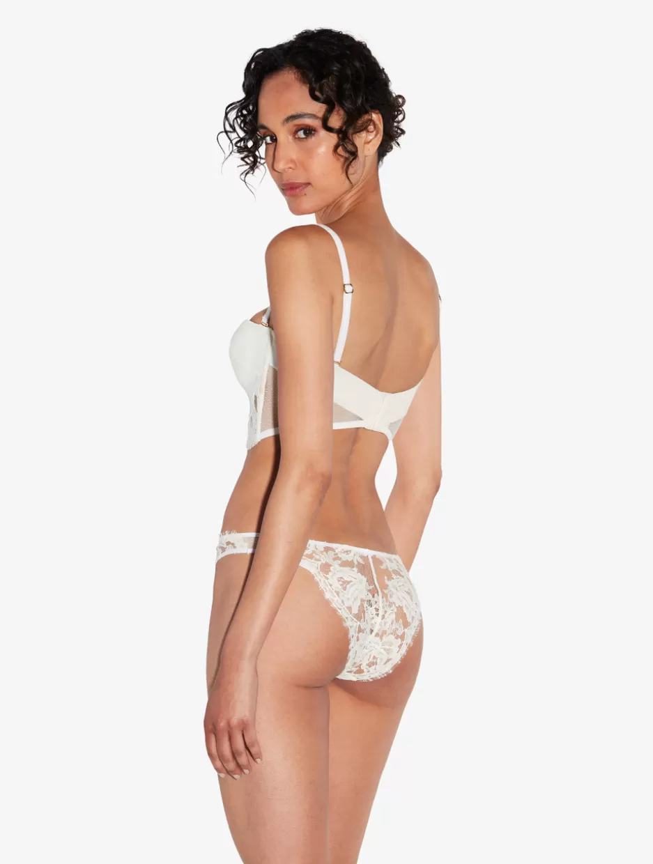 bandeau_bra_in_off_white_with_cotton_leavers_lace_9695.webp Bandeau | Padded-La Perla Bandeau Bra In Off With Cotton Leavers Lace White