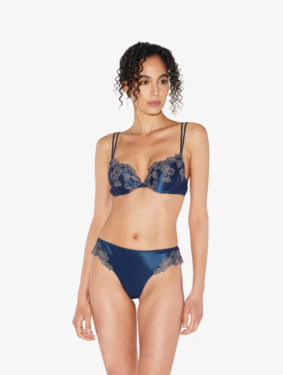 blue_silk_satin_gstring_with_frastaglio_10318.webp G string & Thong-La Perla Blue Silk Satin G-string With Frastaglio DarkBlue
