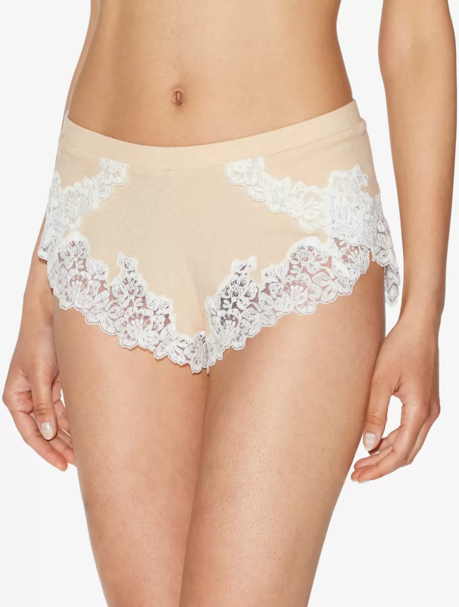 Pajamas | Loungewear-La Perla Cashmere Blend Ribbed Sleep Shorts In Halo With Frastaglio Yellow