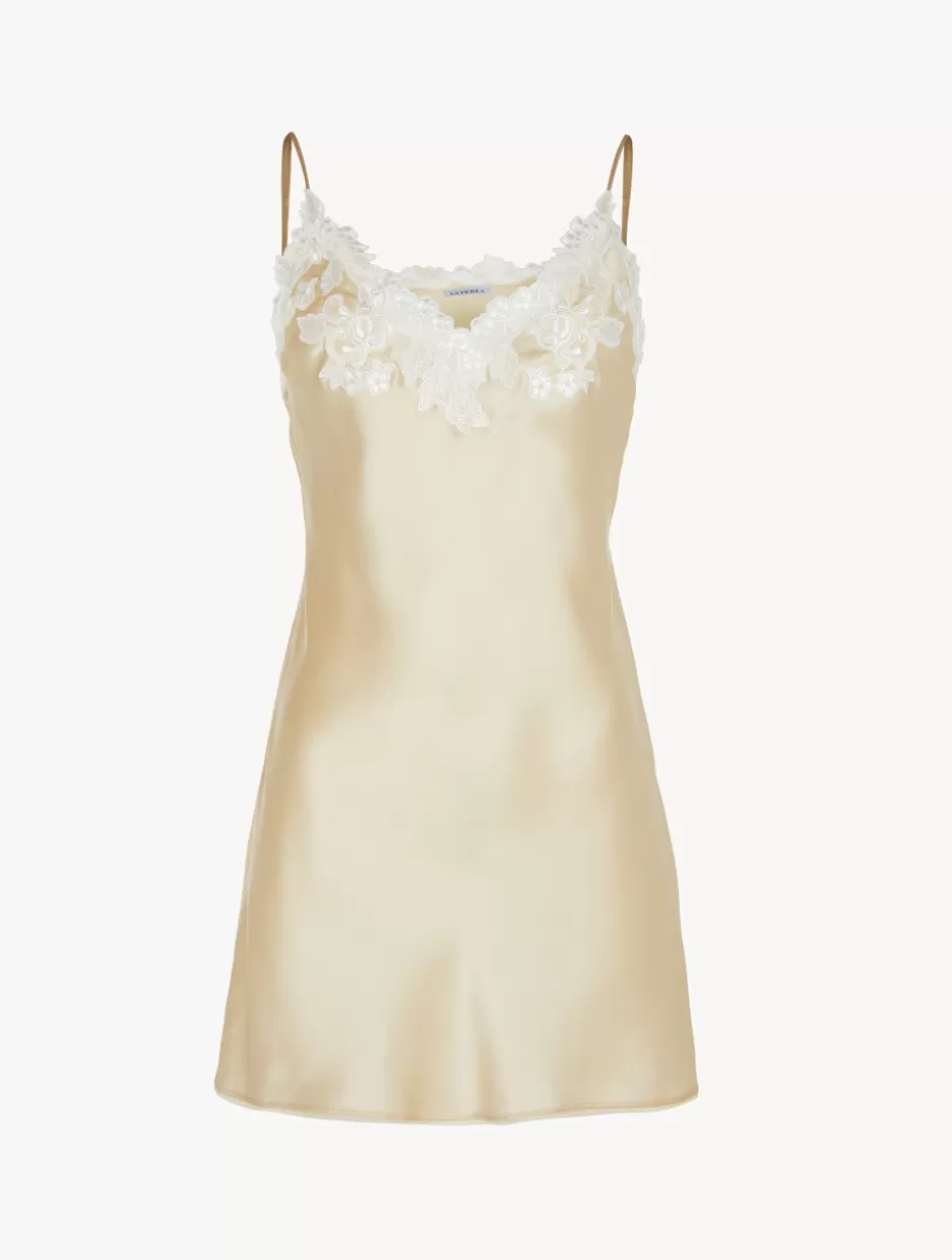 Slips & Dresses | Silk Sleepwear-La Perla Halo Silk Slip Dress With Frastaglio Beige