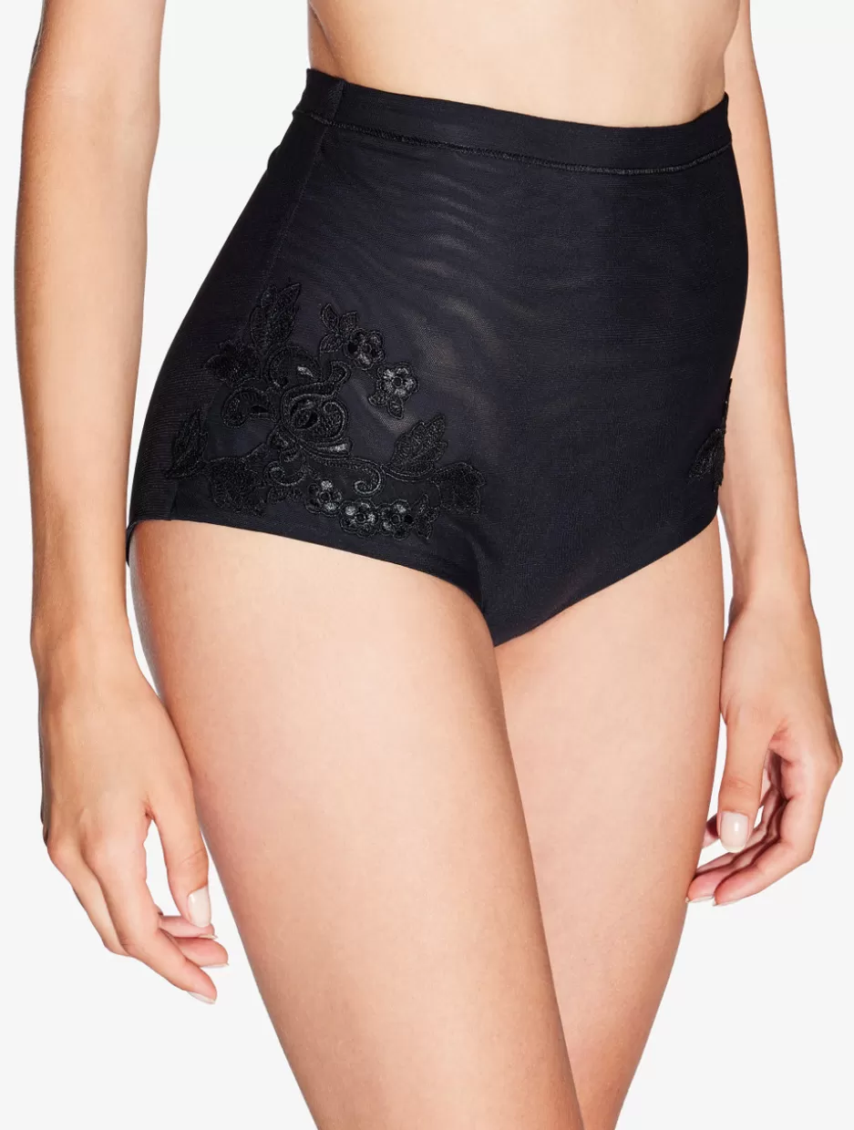highwaisted_briefs_in_black_stretch_tulle_10470.webp High-waist | Shapewear-La Perla High-waisted Briefs In Stretch Tulle Black