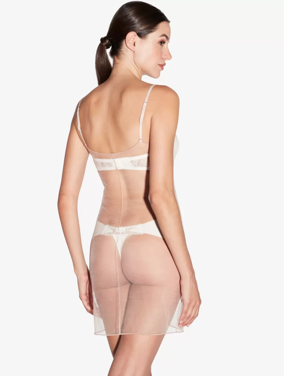 limited_edition_short_slip_in_rose_beige_mesh_11478.webp Slips & Dresses | Silk Sleepwear-La Perla Limited Edition Short Slip In Rose Beige Mesh Pink