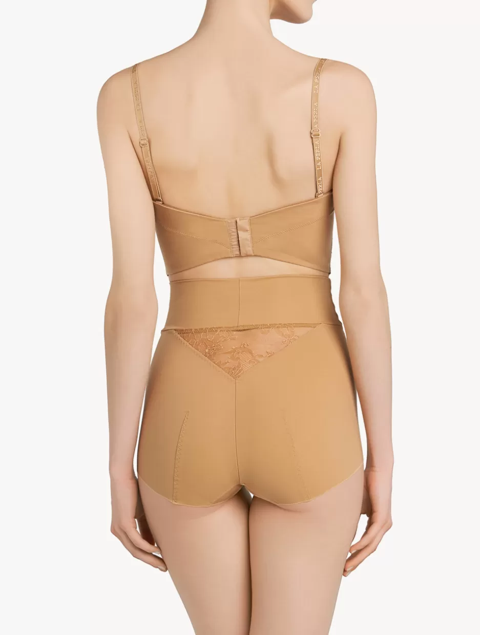 nude_lycra_control_fit_highwaist_briefs_with_chantilly_lace_10492.webp High-waist | Shapewear-La Perla Lycra Control Fit High-waist Briefs With Chantilly Lace Nude