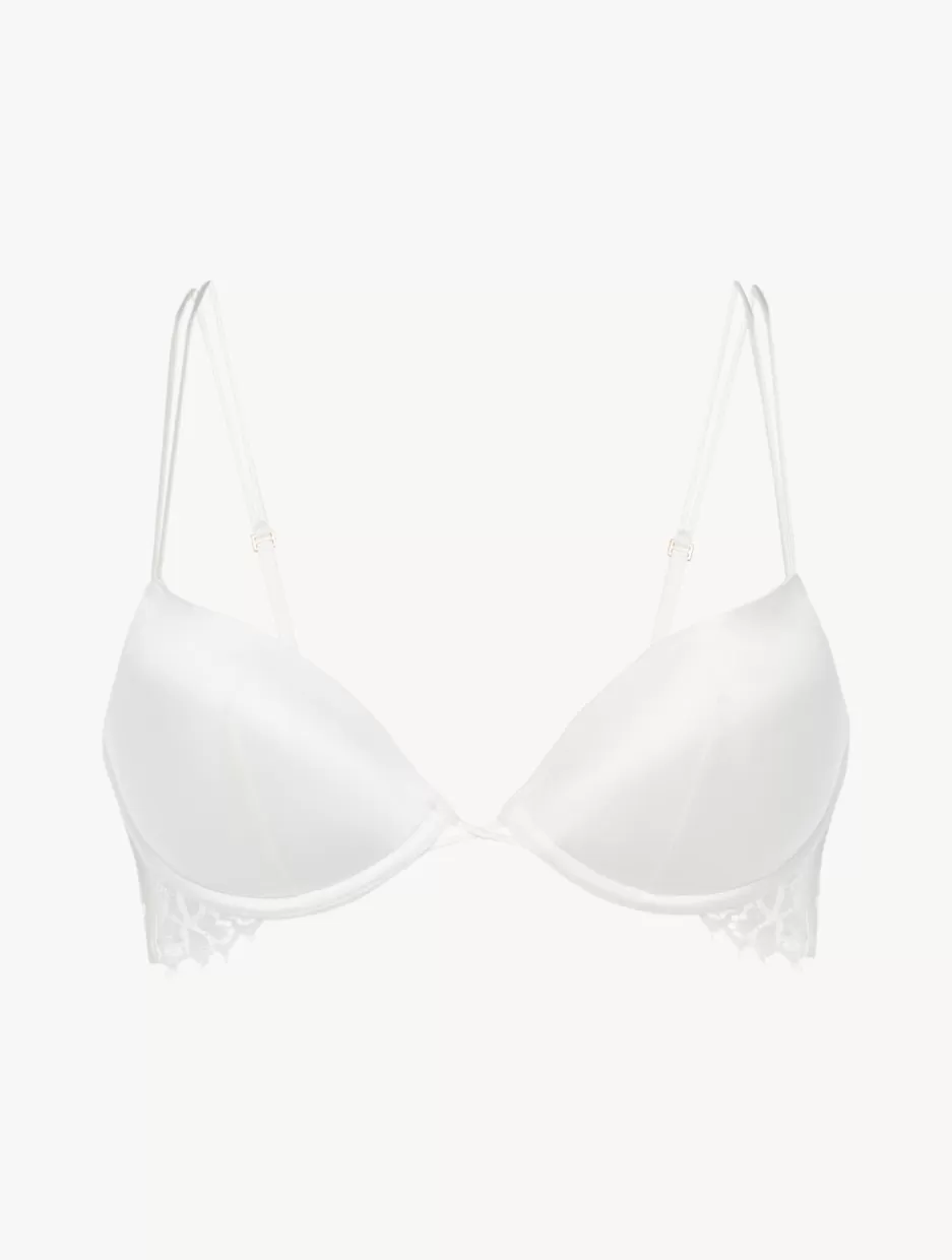 Padded | Push-Up-La Perla Off-white Padded Push-up Bra With Leavers Lace Trim Natural