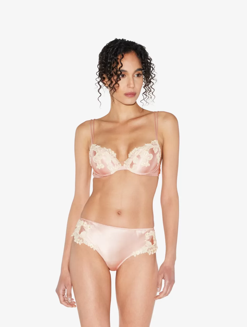 Padded | Push-Up-La Perla Silk Push-up Bra With Frastaglio Pink