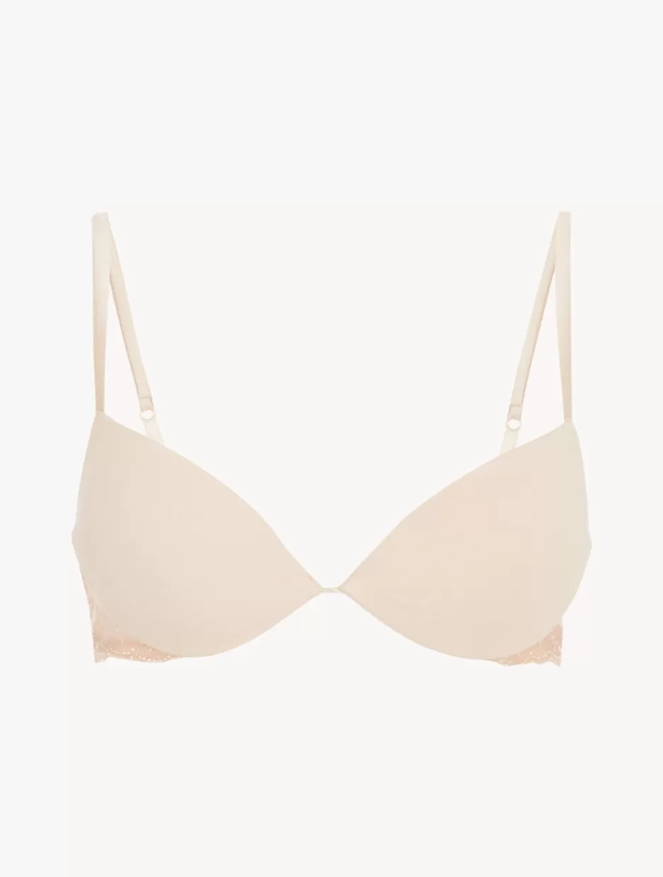 Padded | Push-Up-La Perla Push Up Bra In Halo And Ivory Nude With Embroidered Tulle Beige