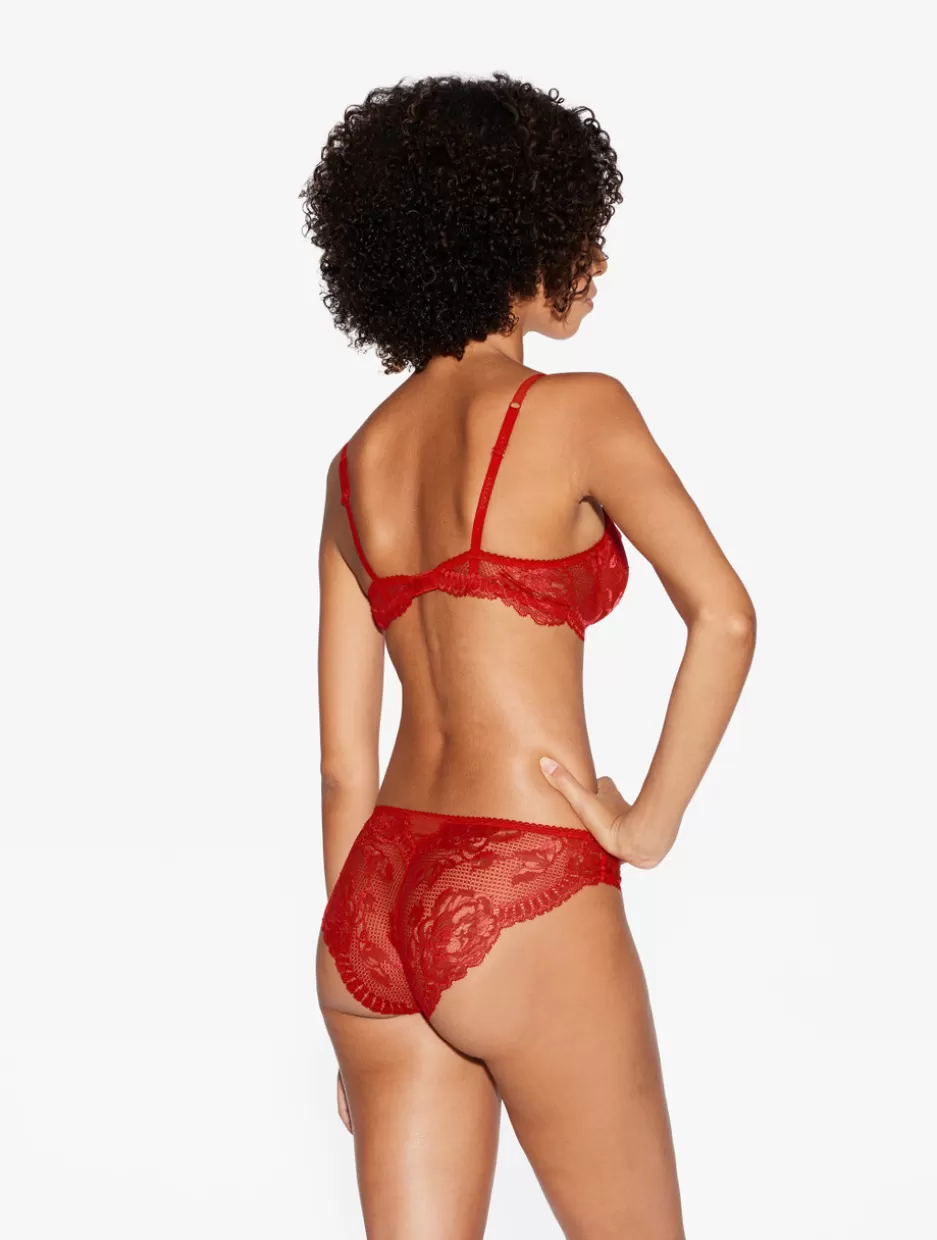 red_lace_balconette_bra_9657.webp Balconette | Underwired-La Perla Lace Balconette Bra Red