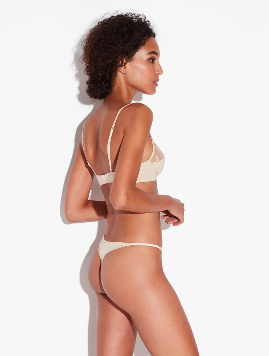 Underwired-La Perla Underwired Bra In Halo And Ivory Nude With Embroidered Tulle Beige