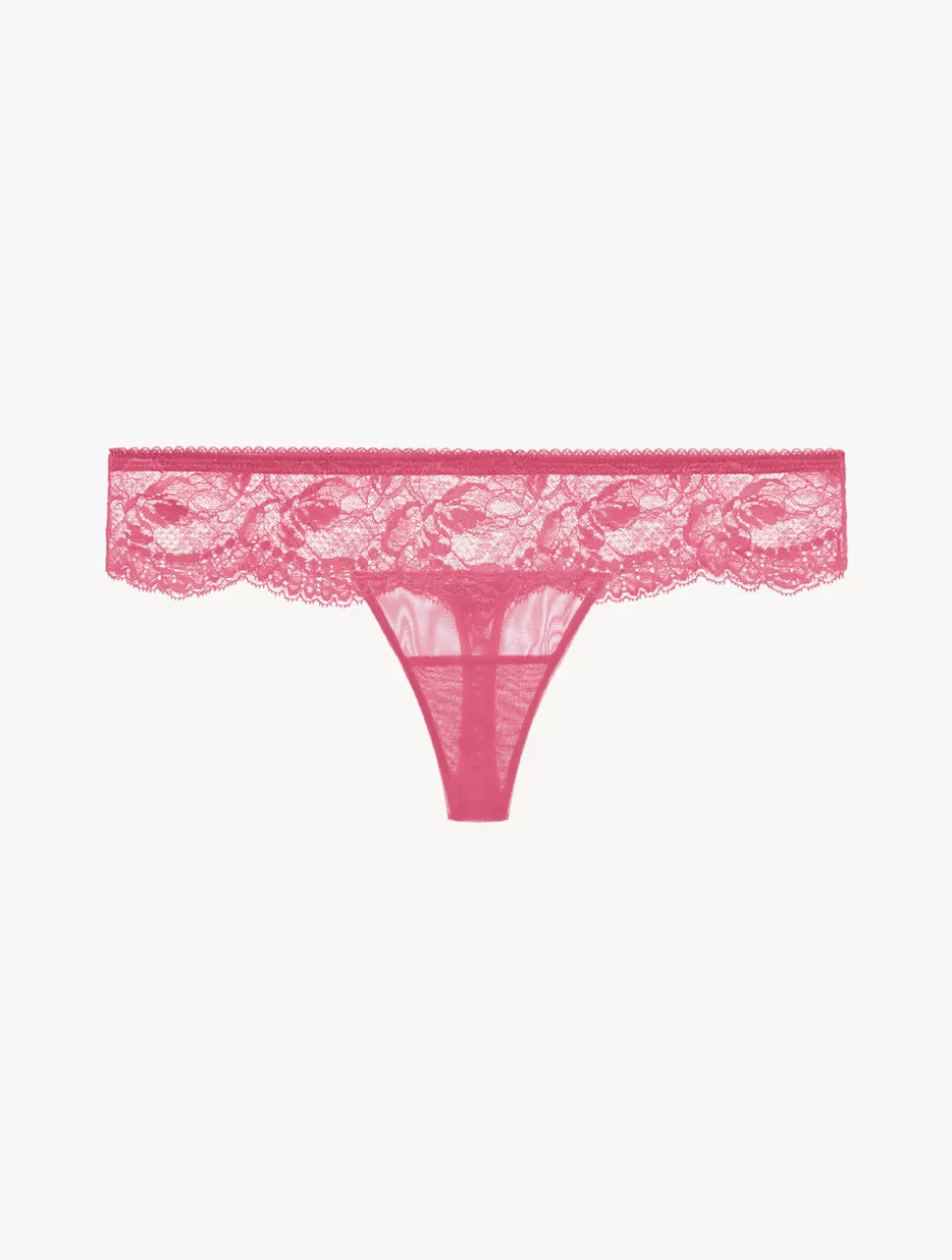 G string & Thong-La Perla Wild Orchid Lace Thong Pink